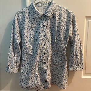Dolce Gabbana Floral Cotton Blouse XS